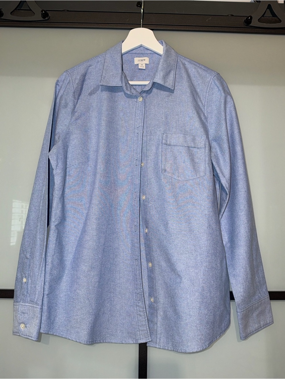 J.Crew Blue 100% Cotton Oxford Button Down Shirt Medium Preppy